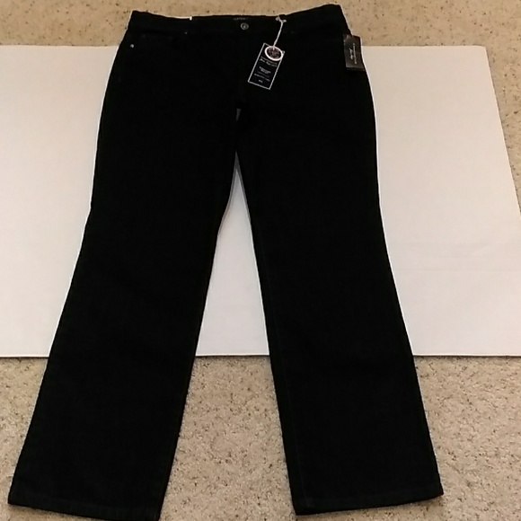Jeans Charter Club Allison Fit Taille 2P - Neuf Avec étiquettes, Jambes Relevables, Bleu Marine